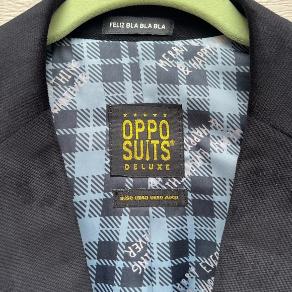 NWT Black OppoSuits Deluxe X-Mas Icons Embroidered Christmas Blazer - Picture 8 of 16